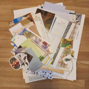 70 + Piece Ephemera Lot Junk Journal Scrapbooking Paper Supplies Mixed Bundle
